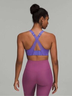 LULULEMON AIRSUPPORT HIGH SUPPORT CHARGED INDIGO / LAVENDER FOG SPORTS BRA 40D